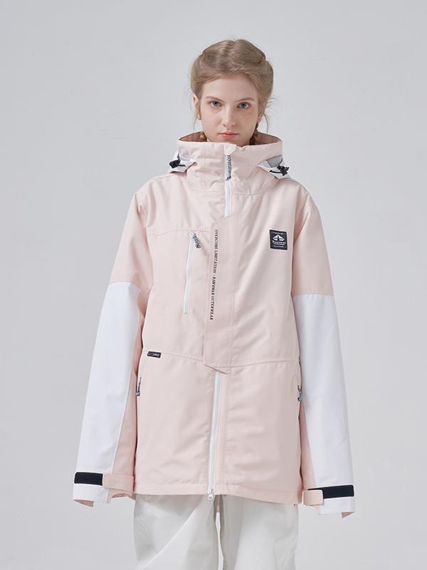 RAWRWAR Herren-Winterparka mit Farbblockärmeln und Powder Space-Design