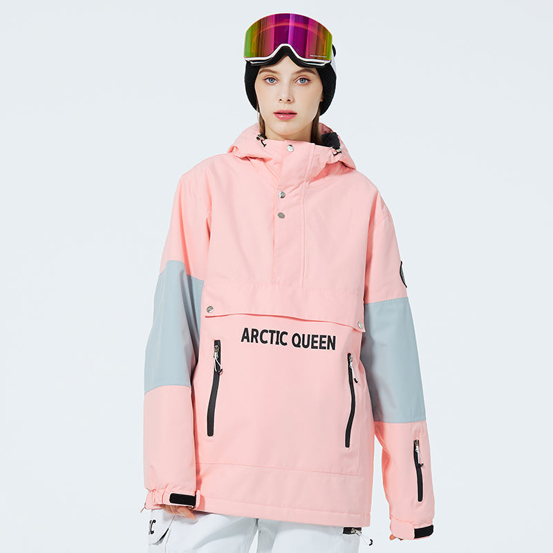 Damen Mountain Challenger Half-Zip Anorak-Schneejacke