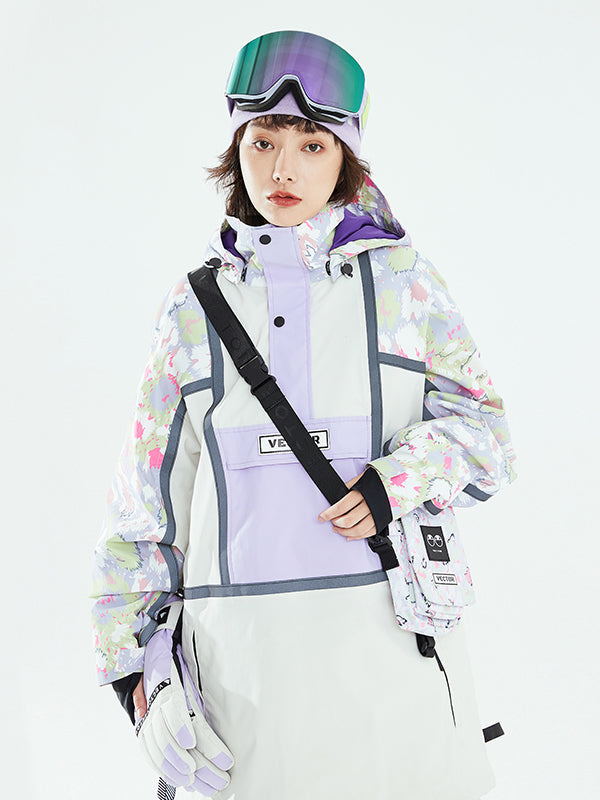 Damen-Unisex-Winteranorak mit reflektierenden, farbenfrohen Elementen von Vector (Anorak, Schneejacke)