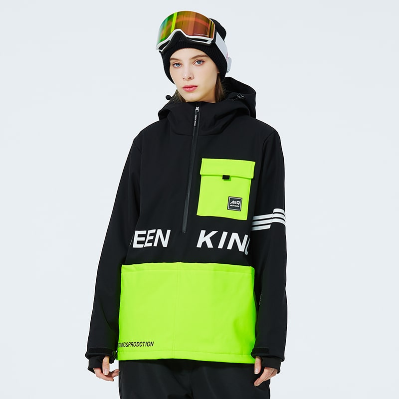 Mountain Peak SnowGuard Herren-Anorakjacke mit halbem Reißverschluss
