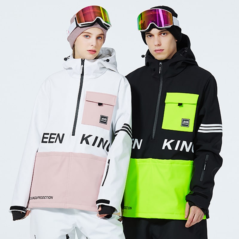Mountain Peak SnowGuard Herren-Anorakjacke mit halbem Reißverschluss