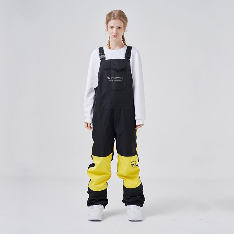 RAWRWAR Mountain Discover Colorblock Ski-Latzhose für Herren