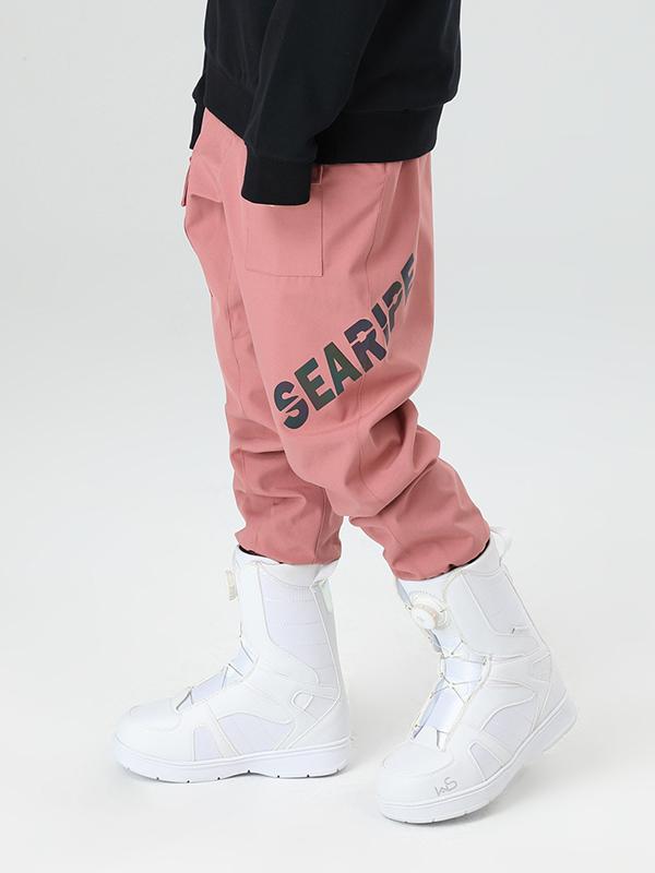 Searipe Unisex Winter-Schneehose mit reflektierenden Buchstaben für Herren und Damen