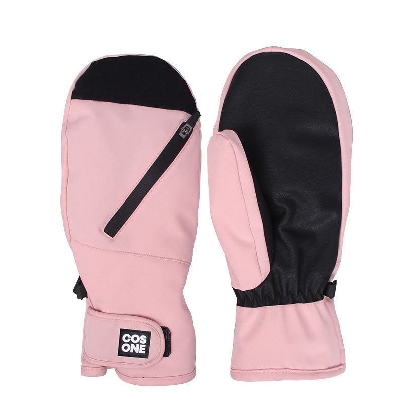 Cosone Unisex-Schneehandschuhe mit Reißverschlusstasche, wasserdicht