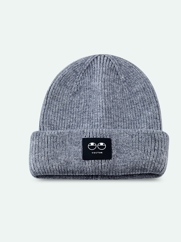 Unisex-Strickmütze mit fröhlichem Gesicht