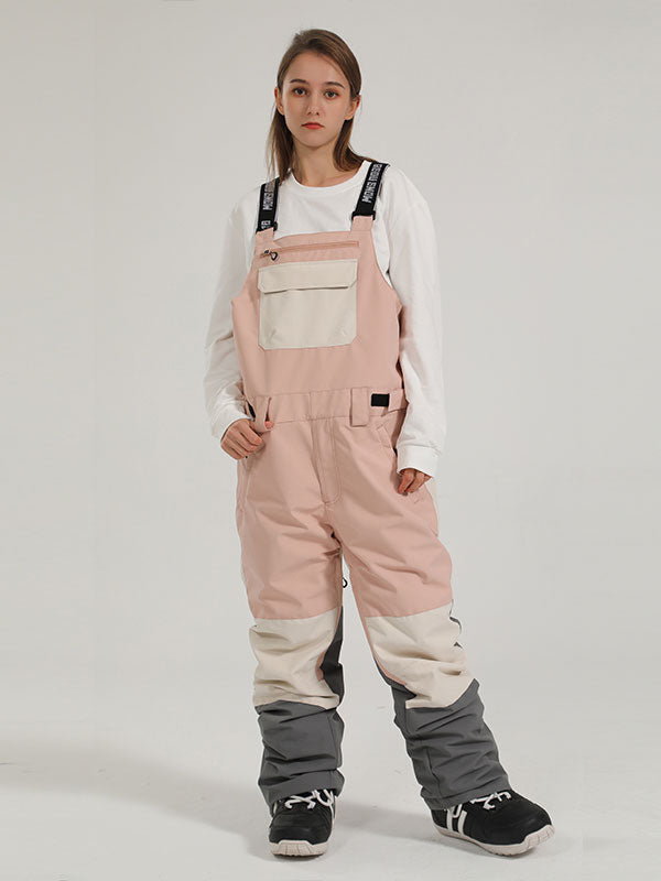 Gsou Snow Mountain Discover Colorblock Ski-Latzhose für Damen