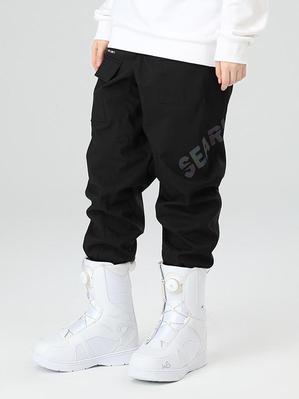 Searipe Unisex Winter-Schneehose mit reflektierenden Buchstaben für Herren und Damen