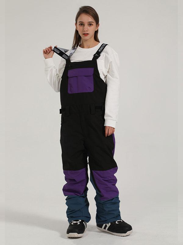 Gsou Snow Mountain Discover Colorblock Snowboard-Trägerhose für Herren