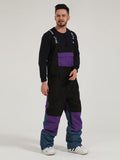 Gsou Snow Mountain Discover Colorblock Snowboard-Trägerhose für Herren