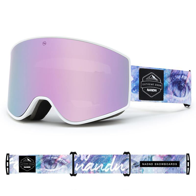 Nandn Unisex Snowboard-Schutzbrille mit austauschbaren Gläsern