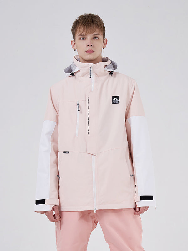 RAWRWAR Damen-Winterparka mit Farbblockärmeln und Powder Space-Design