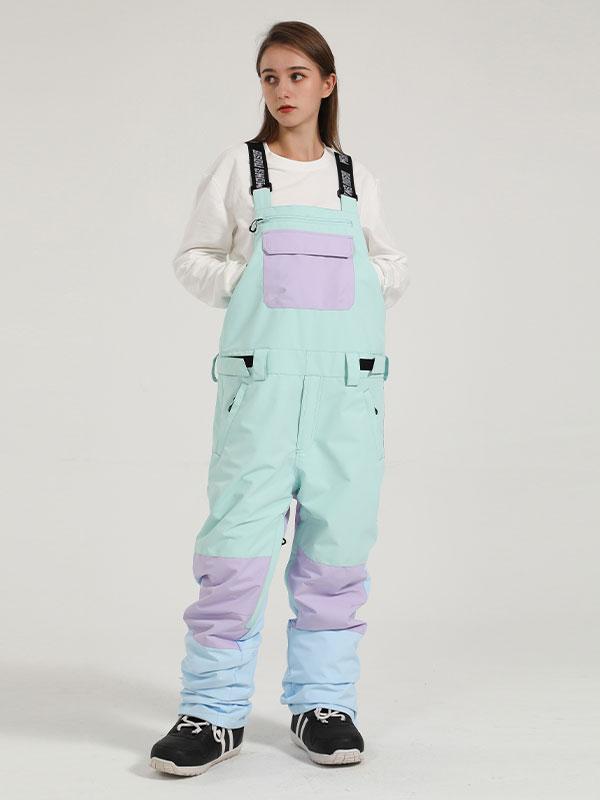 Damen Skihose mit Trägern Gsou Snow Mountain Discover Colorblock