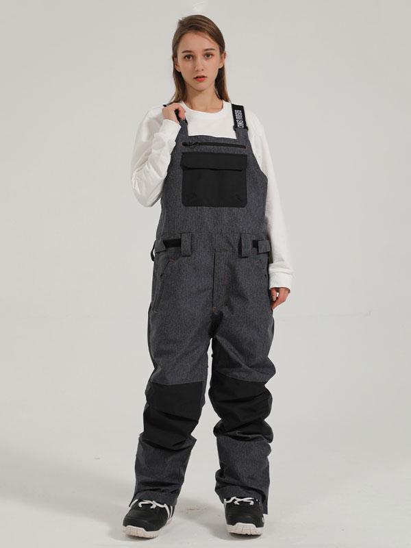 Gsou Snow Mountain Discover Colorblock Snowboard-Trägerhose für Herren