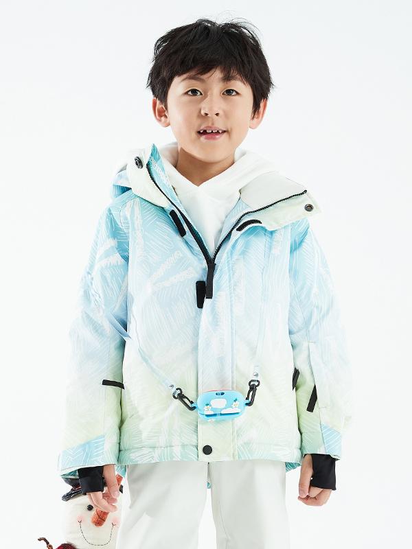 Mädchen-Winter-Schneejacke von Vector, farbenfroh und isoliert