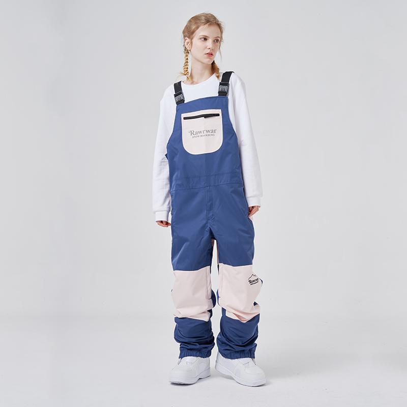 RAWRWAR Mountain Discover Colorblock Ski-Latzhose für Herren