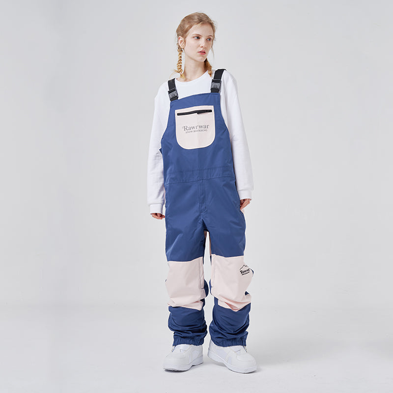 RAWRWAR Mountain Discover Colorblock Ski-Latzhose für Damen