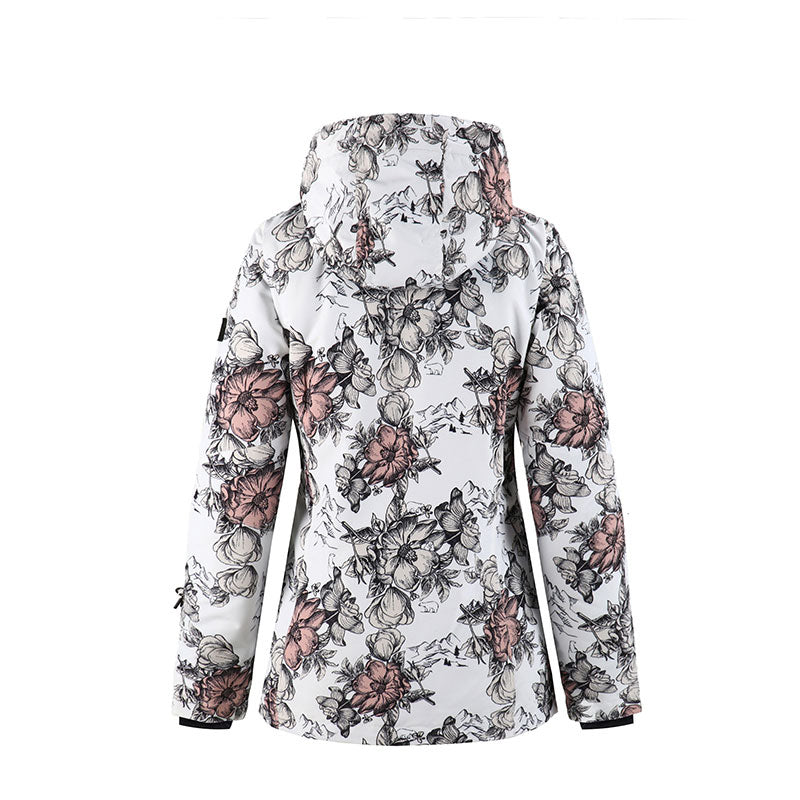 SMN Mountain Freeze Damen Winter-Snowboardjacke mit buntem Print, wasserdicht