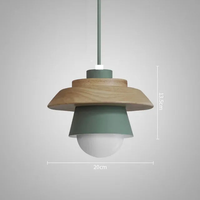 Luvano Pendelleuchte Holz Macaron bunt Nordic