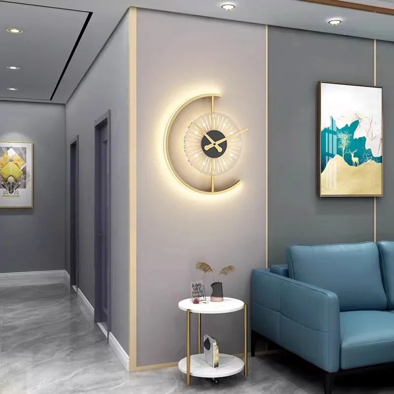 Luvano Lunaris LED Wandleuchte mit Uhr