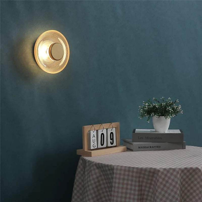 Luvano LED Wandleuchte Buntglas Scheibe Deko