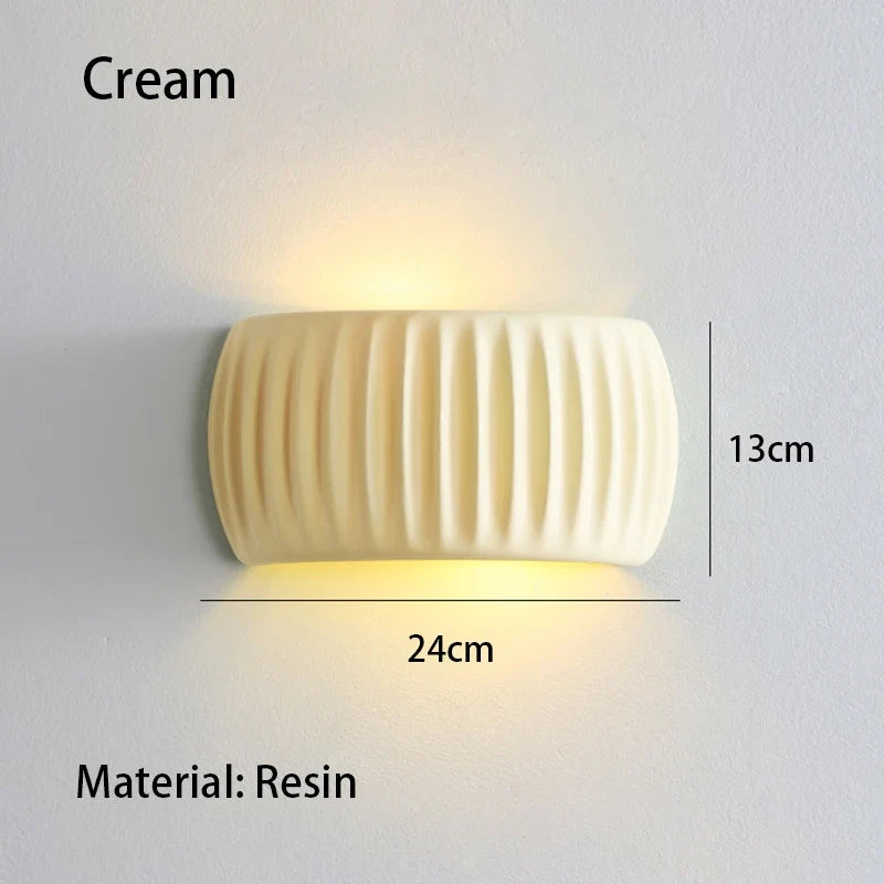 Luvano Wandleuchte Resin strukturiert französisch