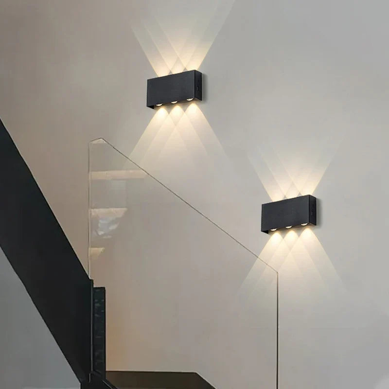 Luvano LumiBlock Wandleuchte Akku Holzoptik