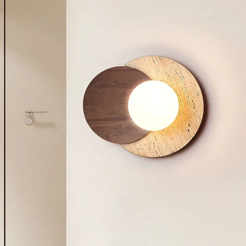 Luvano Wandleuchte Stein Wabi Sabi Naturoptik