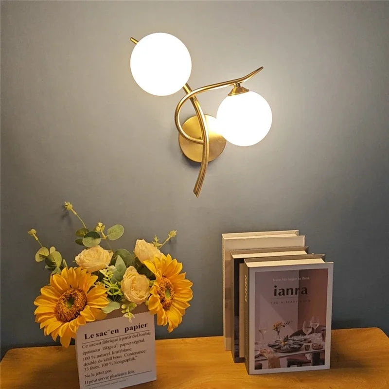 Luvano Lunara LED Wandleuchte 2 Glaskugeln