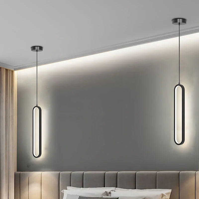 Luvano LED Pendelleuchte gold schwarz minimal