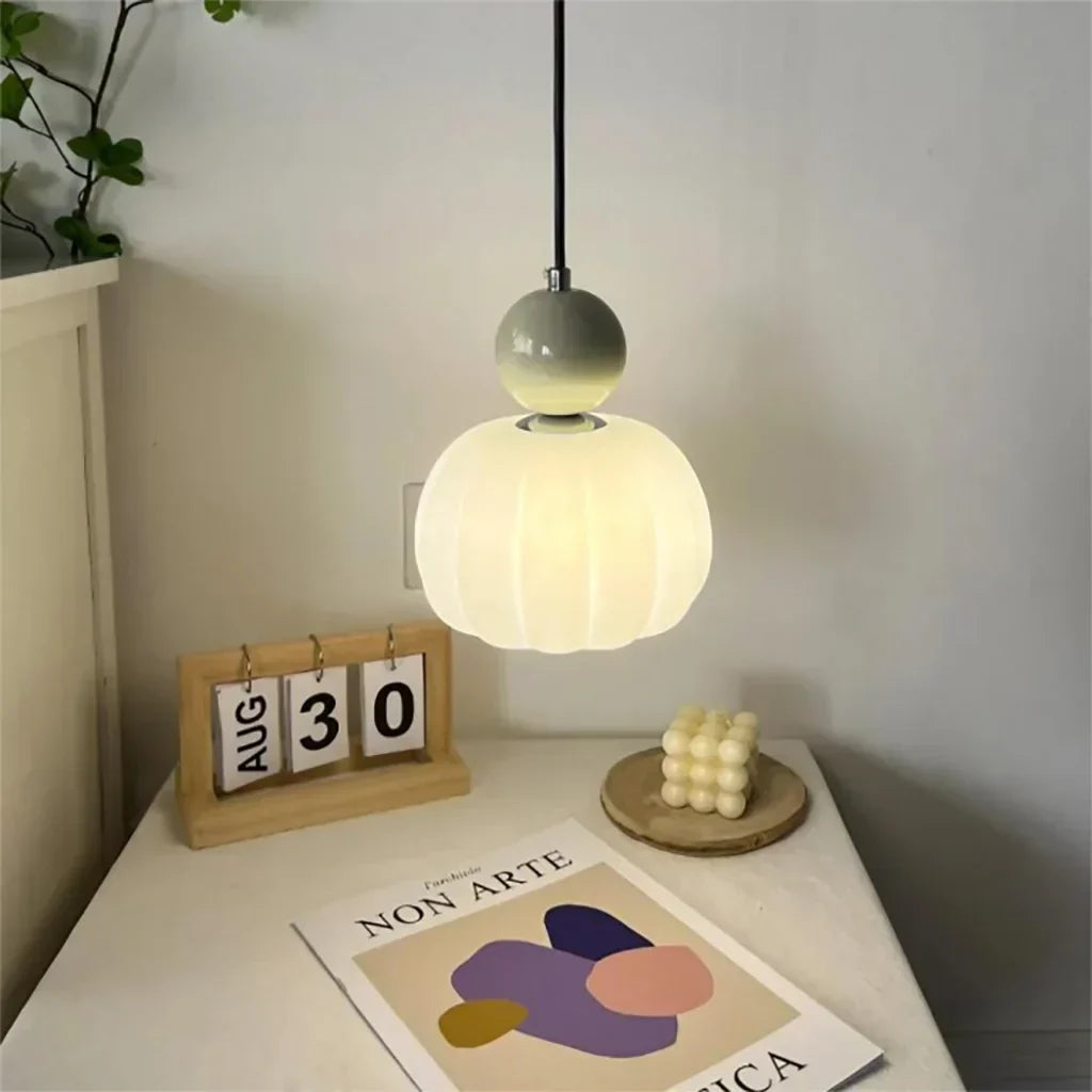 Luvano LED Pendelleuchte Kürbisform Nordic