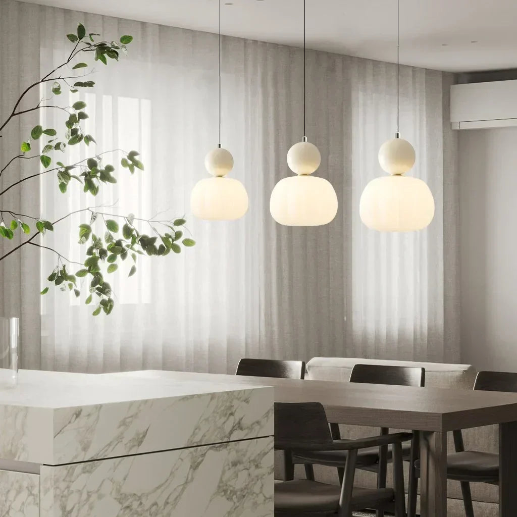 Luvano LED Pendelleuchte Kürbisform Nordic