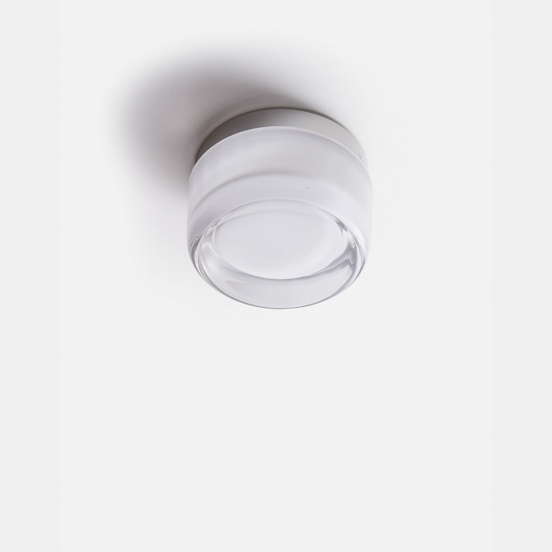 Luvano Wandleuchte LED Strukturglas rund