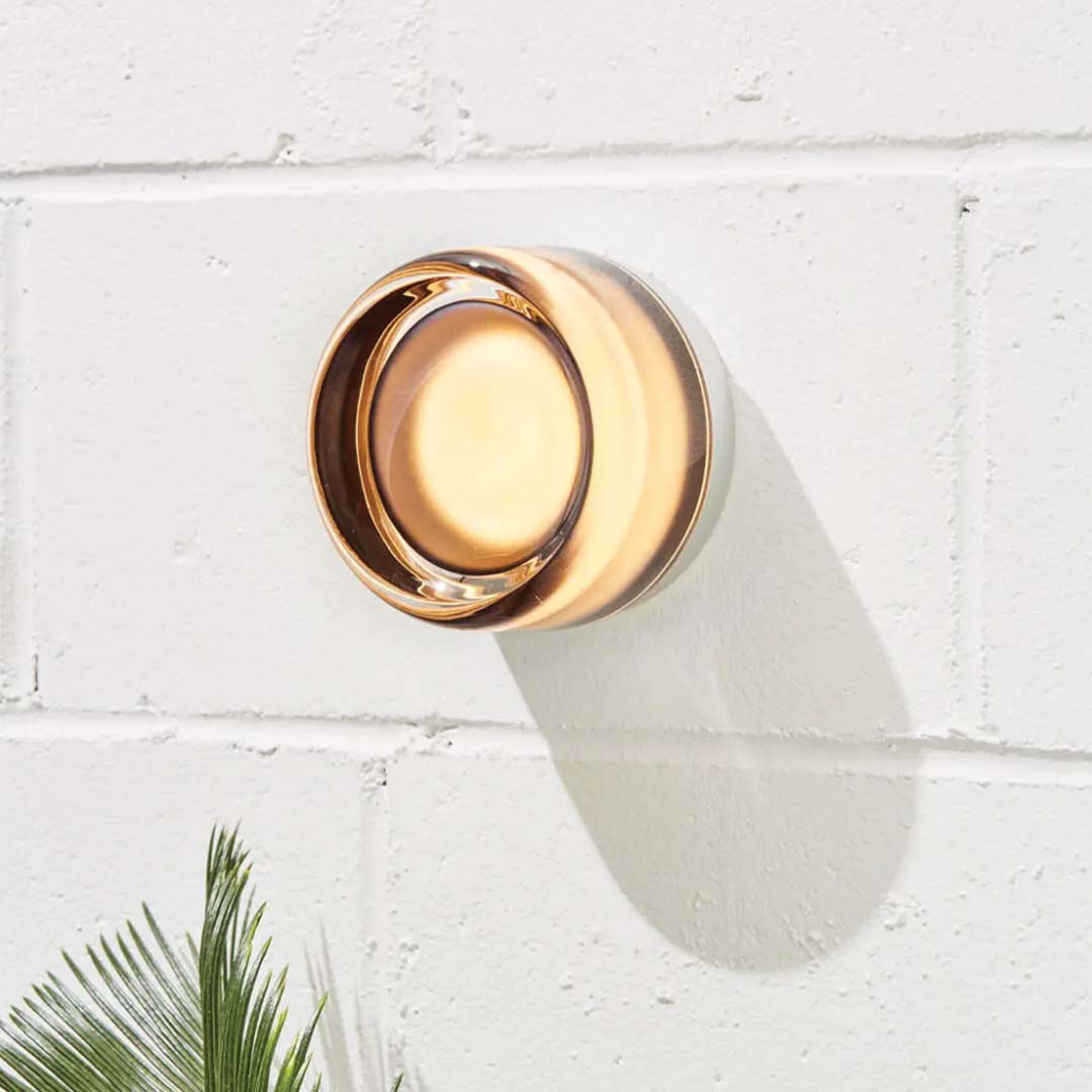 Luvano Wandleuchte LED Strukturglas rund