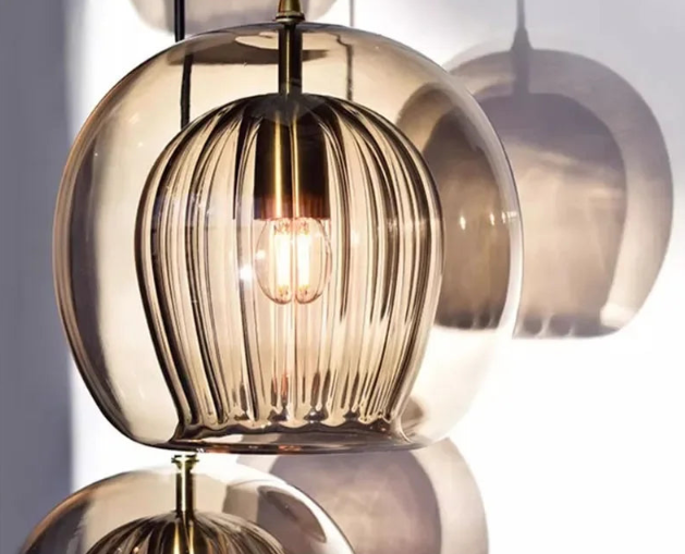 Luvano Pendelleuchte Glas elegant Stimmungslicht