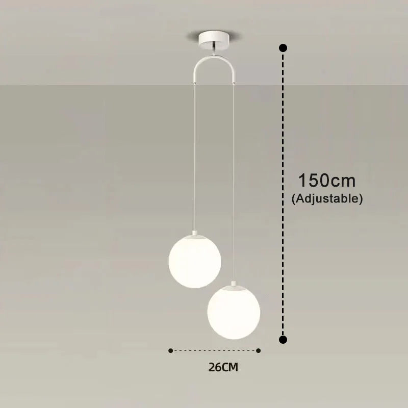 Luvano Luna Pendelleuchte Glaskugel Nordic