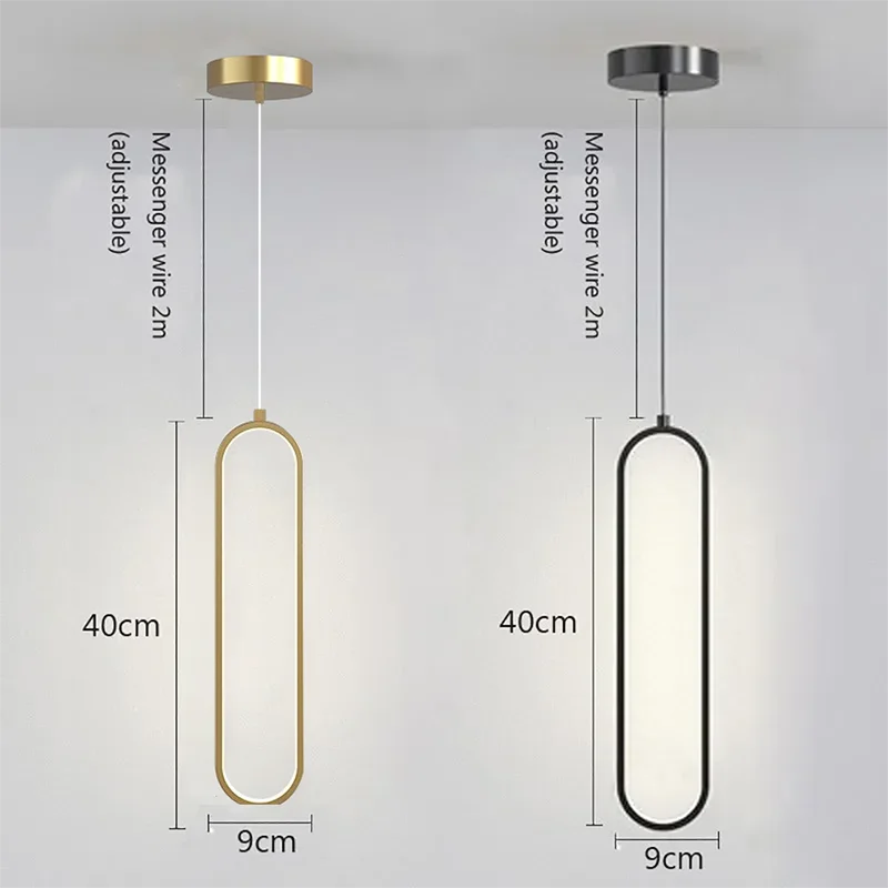 Luvano LED Pendelleuchte gold schwarz minimal