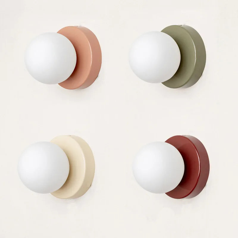 Luvano Macaron LED Wandleuchte Buntglas