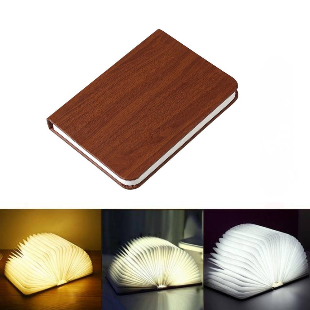 Luvano Tischleuchte Buch faltbar 360 Grad Akku