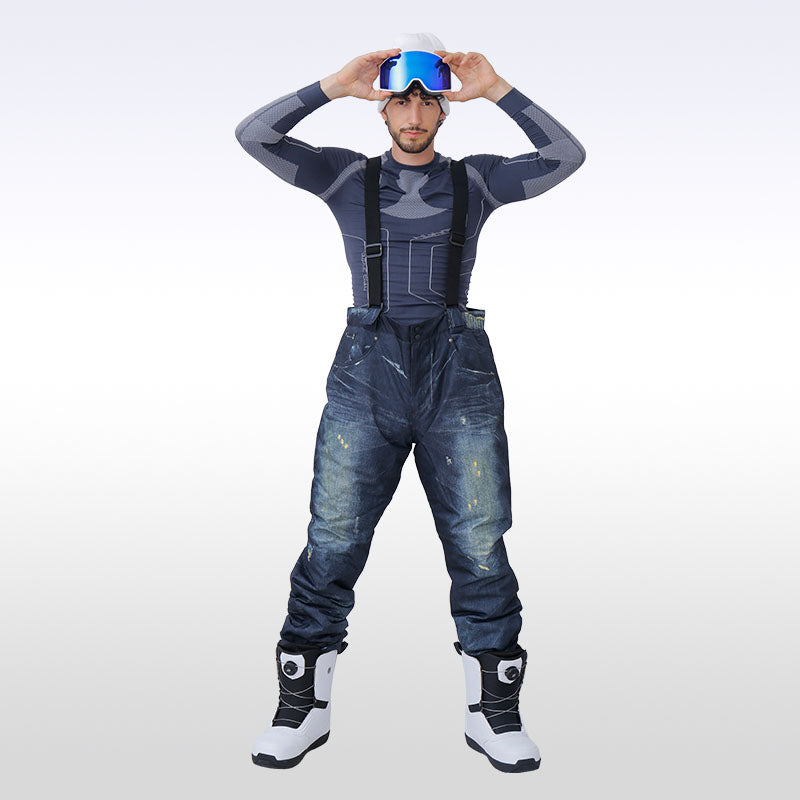 Herren Outdoor-Jeans-Latzhose aus Denim