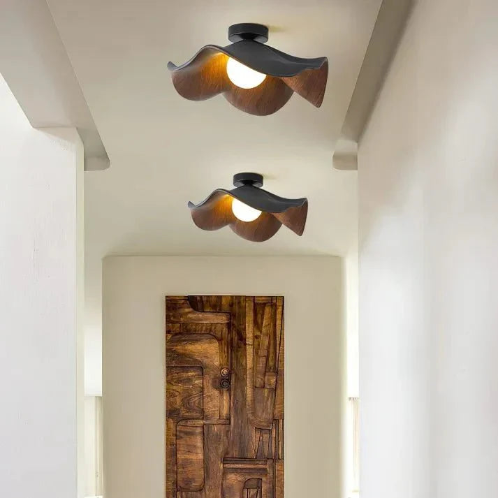 Luvano Deckenleuchte Lotus Holz skandinavisch