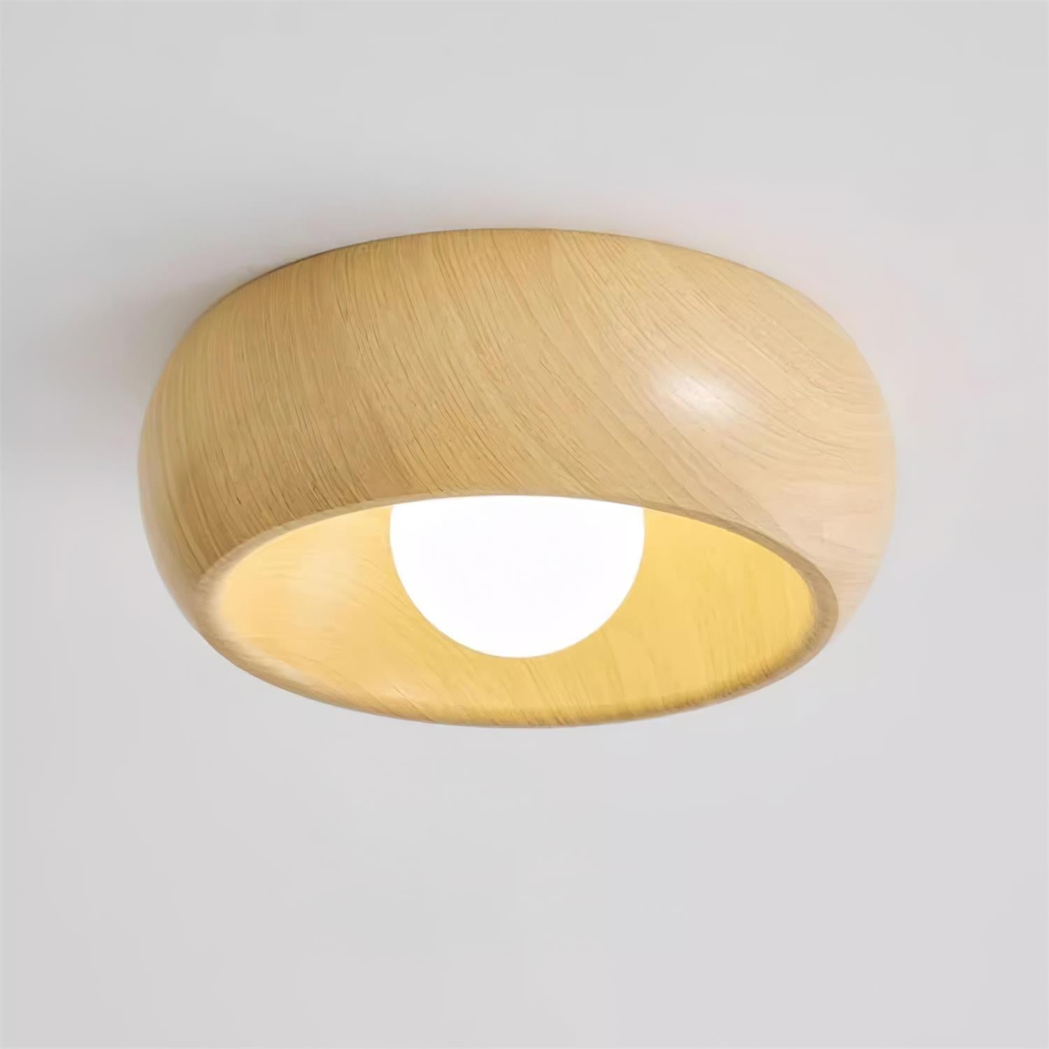 Luvano Albanora Deckenleuchte Holz LED minimal