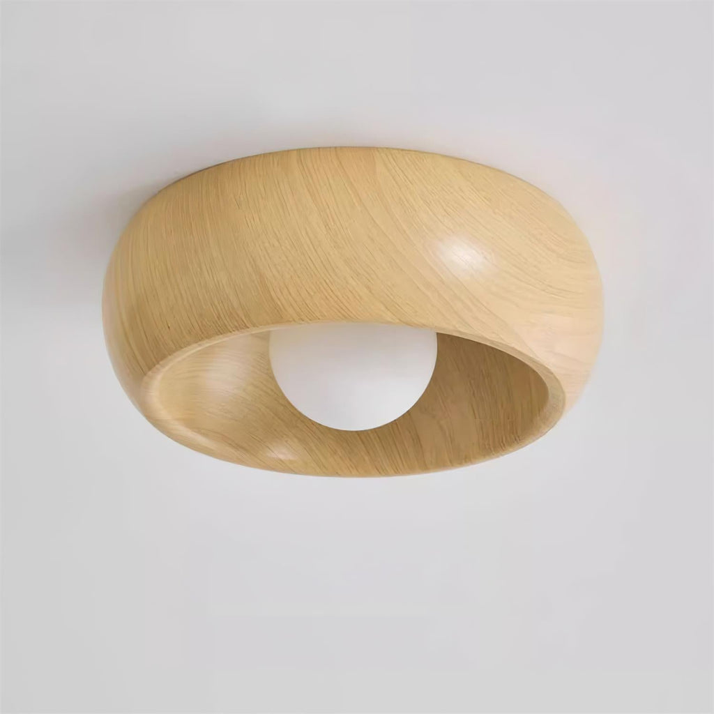 Luvano Albanora Deckenleuchte Holz LED minimal