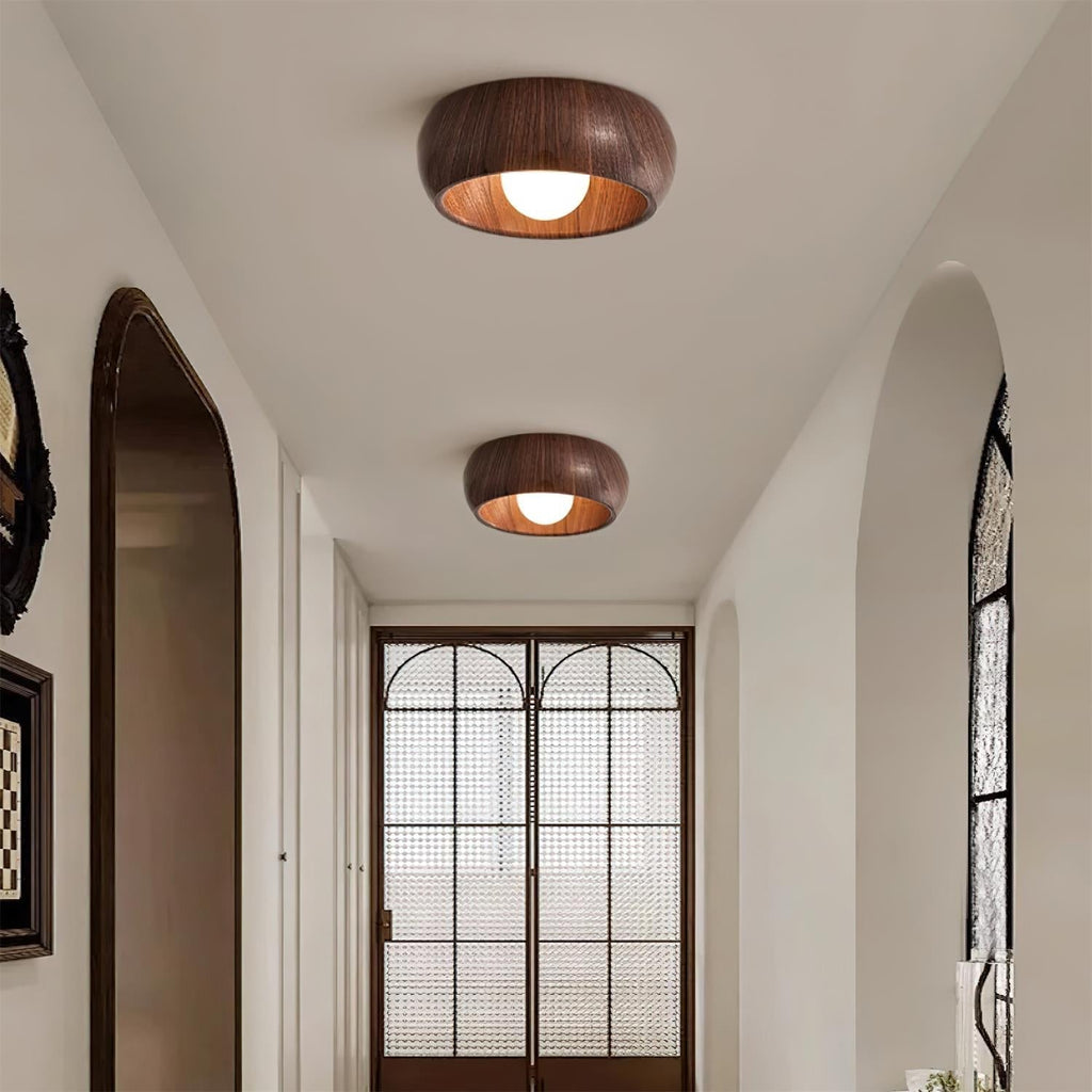 Luvano Albanora Deckenleuchte Holz LED minimal