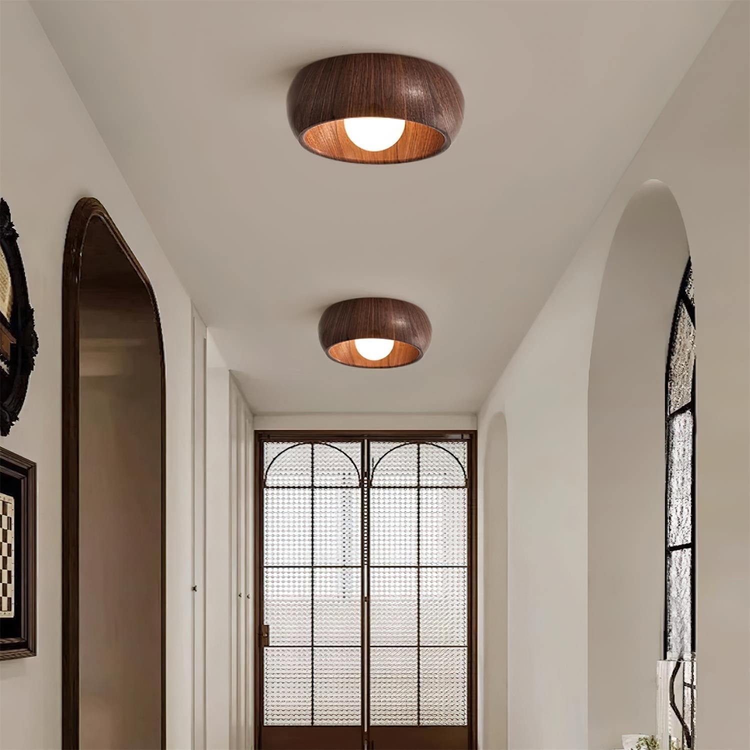Luvano Albanora Deckenleuchte Holz LED minimal
