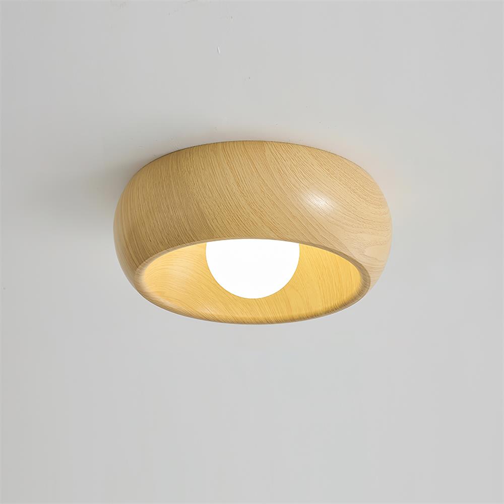 Luvano Albanora Deckenleuchte Holz LED minimal