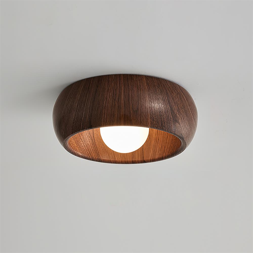 Luvano Albanora Deckenleuchte Holz LED minimal