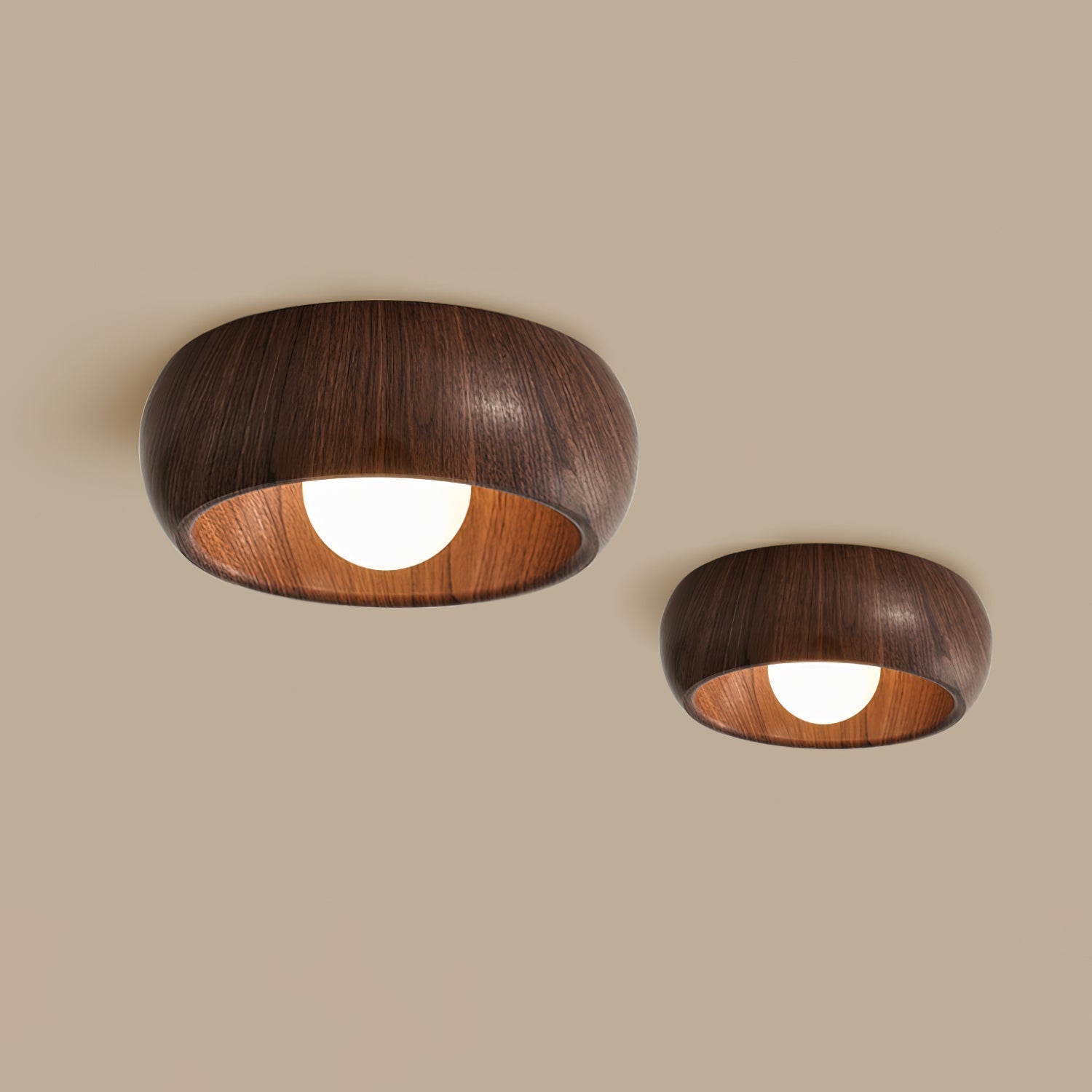 Luvano Albanora Deckenleuchte Holz LED minimal