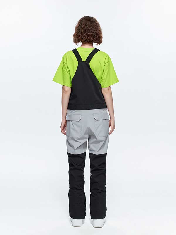 Damen High Experience Color Block Taillengürtel Snowboardhose Ski Latzhose