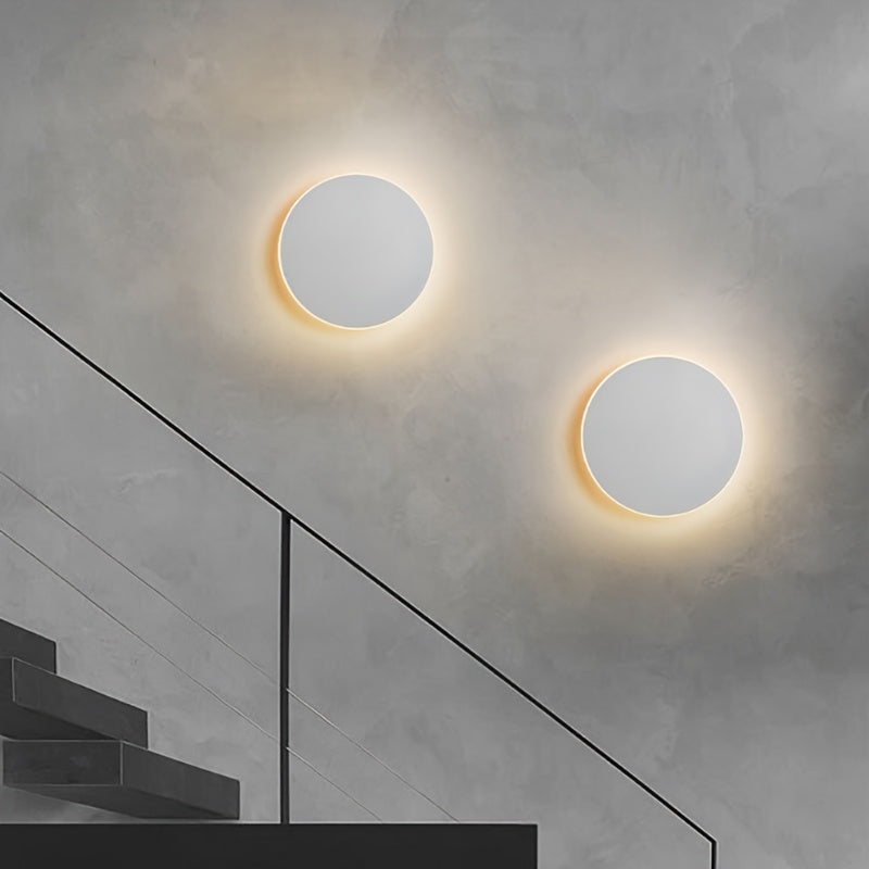 Luvano LED Wandleuchte rund Nordic minimal
