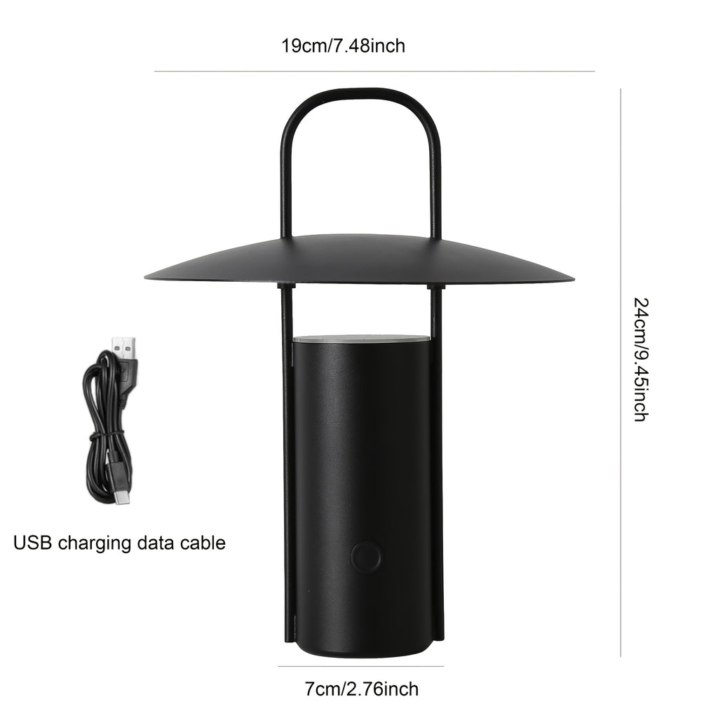 Luvano Tischleuchte Touch Metall Akku USB